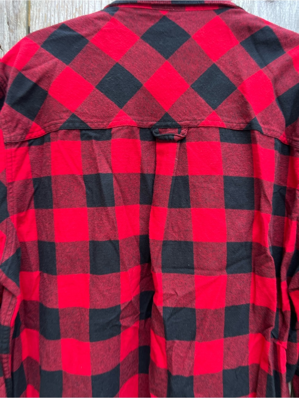 CQR Red Black Buffalo Check Flannel Long Sleeve Mens 2XL - Picture 9 of 10